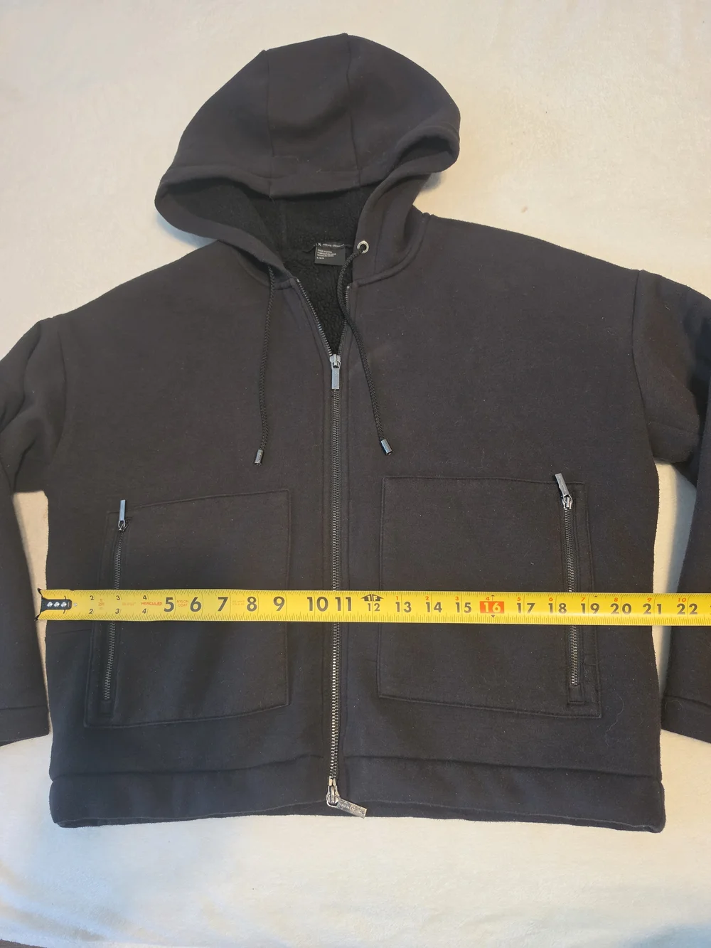 Armani Exchange Black Zip-Up Hooded Jacket